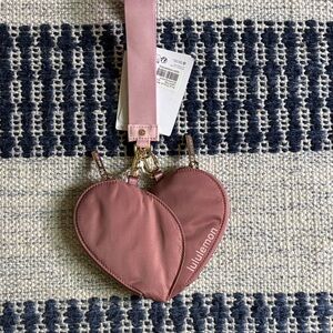 lululemon athletica Heart Dual Pouch Wristlet in Dusty Pink